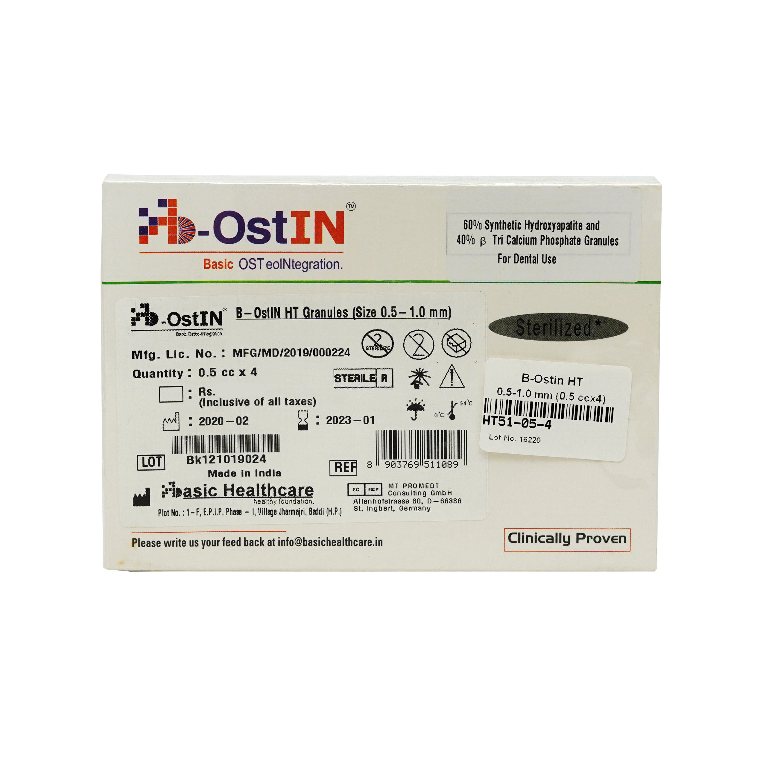 B-Ostin HT 0.5-1.0mm (0.5cc*4)